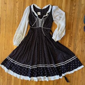 Gunne Sax 1970s Prairie Dress